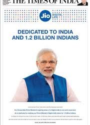 Color coordinated PM appears in Reliance Jio Ad